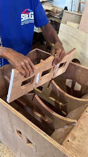 Installation of a custom subwoofer box frame #tutorial #woodworking #speakerbox
