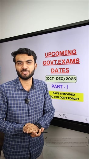📌 UPCOMING GOVERNMENT EXAMS DATES OCT - DEC 2025 PART - 1🔥🔥📝💯💯 ➡️ To Enroll In ALL EXAMS MAHAPACK Visit The Link👇👇 https://www.wellacademy.in/study/20nr ➡️ Join Our Telegram Channel 👇👇 https://t.me/prepwithwell ➡️ Follow Our Page For More Such Educational Content 💯💯📚✔️ . . . 📢 Stay informed—join our community of learners for the latest exam tips, strategies, and success stories! . . . ⚠️ Disclaimer: This post is for informational and educational purposes only and does not constitut