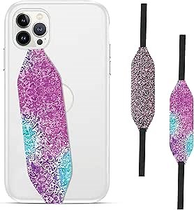 Switchbands Phone Grip Strap - Reversible Finger Holder for Phone Back, Customizable Anti-Slip Design, Wireless Charging Compatible Detachable Holder for iPhone - Charms