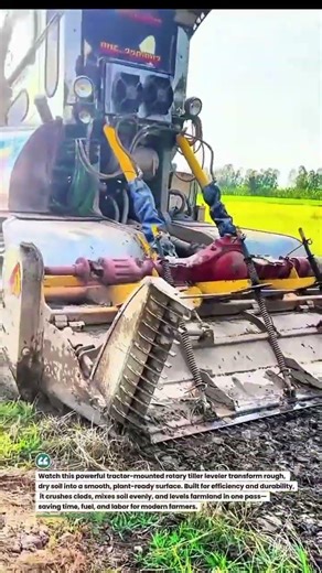 Heavy-Duty Tractor Rotary Tiller Leveler 🚜 #FarmingTech #SoilPrep #AgriPower