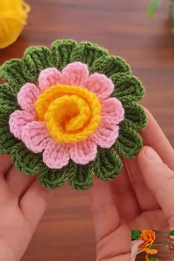 3D🌷💯Wow Amazing💯🌷Crochet tea rose with leaves Crochet flowers Knitting How to crochet a flower-#crochet #knitting #tunisiancrochet #вязание #параспиц #вязаниедляначинающих #paraknittingneedles #knittingforbeginners #cloth #tipsforgirls 💘 #tips