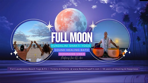 Full PINK MOON ☾ Kundalini Yoga. Sound Healing. Oceanside Vibes