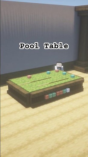 🎱Pool Table in #minecraft || #youtubeshort #minecraftbuilding
