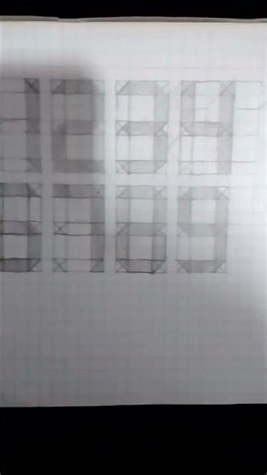 True Double Square Segmented Display Design #art