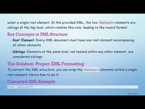 Understanding Invalid XML Formats: How to Properly Structure Your XML Files