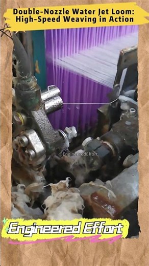 Double Nozzle Water Jet Loom High Speed Weaving in Action #EngineeredEffort