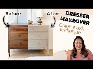 Extreme Before and After Dresser Makeover! | Furniture Flip With Color Wash Technique