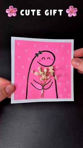 EASY DIY 3D Flower Card in 1 Minute! 🌸 Cute Gift Idea 💖 Last Minute Birthday Card #diy #papercraft