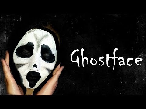 Ghostface face painting/ Halloween Face Paint ideas