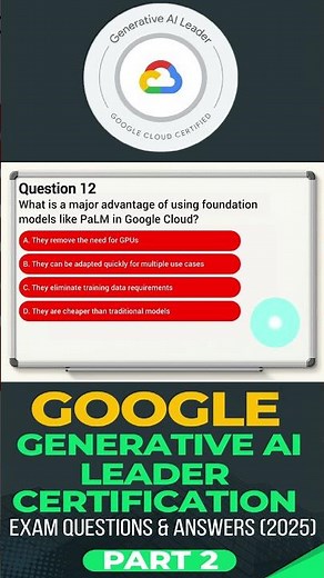Google Generative AI Leader Exam MCQ (Part 1) | Must-Know Question 2025 | Practice test