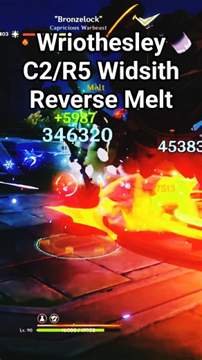 Wriothesley C2/R5 Widsith | Reverse Melt Showcase #genshinimpact