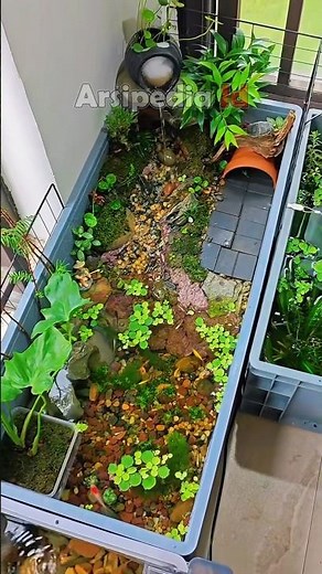 Making a miniature river to keep ornamental fish and turtles #freshwaterornamentalfish