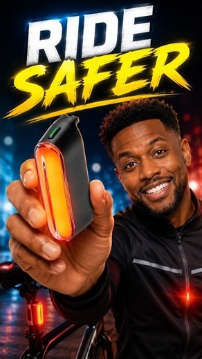 This Bike Light Knows When You Brake! 🚴‍♂️ #BikeLight #CyclingGear #BicycleSafety #Cycling