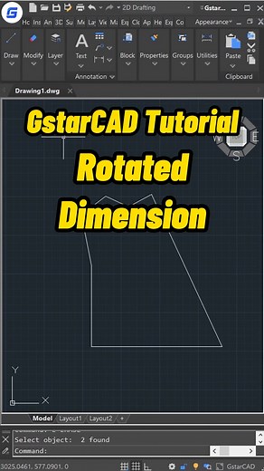 12 reactions | Create a Rotated Dimension in #GstarCAD! 拾 | GstarCAD | Facebook