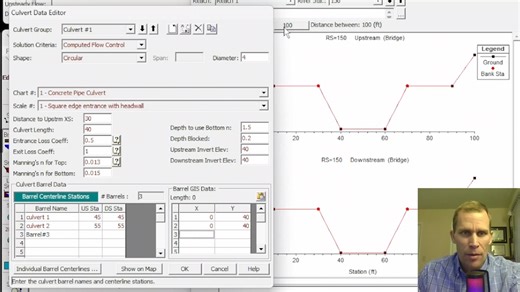 HEC RAS Lesson 6 - Geometric Data - Entering and Editing Culvert Data