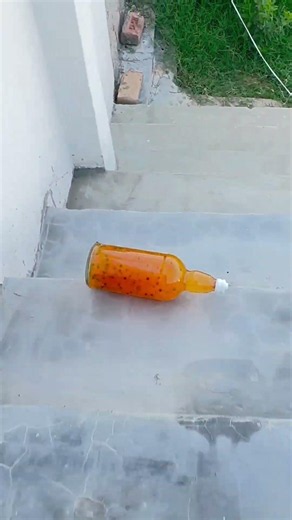 Breaking Marbles Glass Bottle on Stairs ASMR