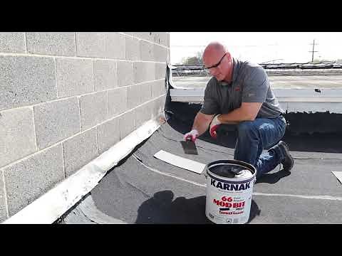 How to repair a split on a granule modified bitumen membrane