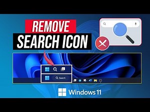 How To Remove Search Icon From The Taskbar On Windows 11 | How To Hide Search Bar In Windows 11