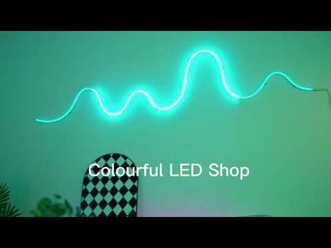 Розумна неонова стрічка від USB, 5 м, пульт + Bluetooth / RGB стрічка / Гнучкий неон