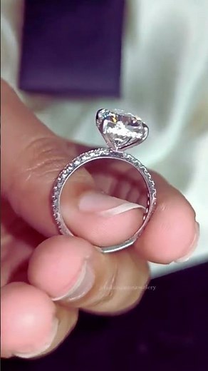 Stunning Moissanite Engagement Ring | Cushion Cut Sparkle Test