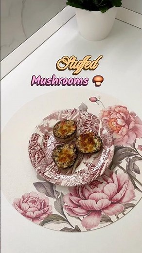🍄‍🟫 Stuffed Mushrooms with Cream Cheese and Smoked Ham ✨