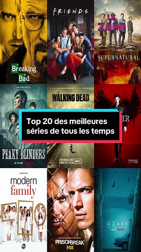 Top 20 des meilleures séries de tous les temps