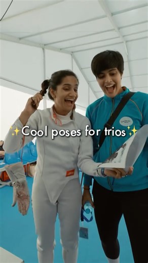 Olympic Fencing | Cool poses for trios🫡 Send these poses to your teammates & challenge them now!😝 #Tbilisi2025 #FencingWorldChampionships #Fencing #Escrime... | Instagram