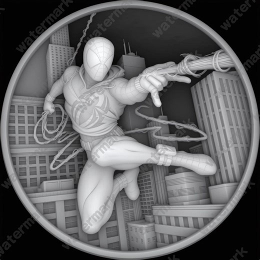 Scarlet Spider Man Depth Map: 3D Laser Engraving File (PNG Digital Download) - Etsy