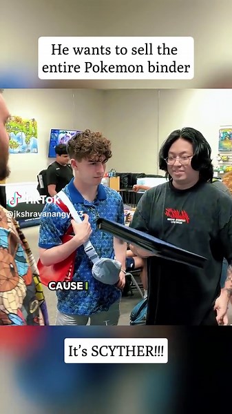 Selling a Rare Scyther Pokémon Card Binder