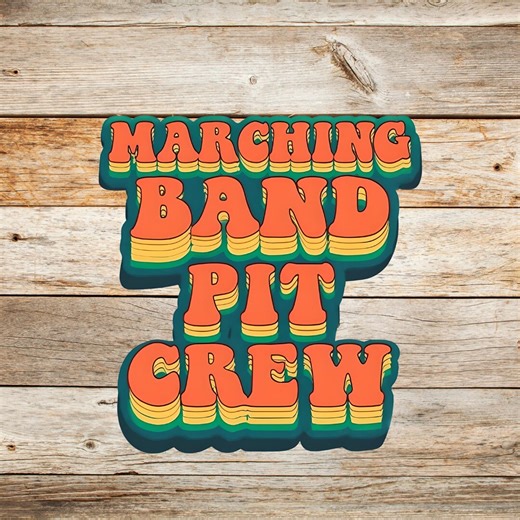 Marching Band Pit Crew Vinyl Sticker Waterproof Durable Gift for Band Parents Students Laptop Water Bottle Decal - Etsy