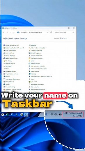 How to put words on Taskbar in Windows PC | Write names on Taskbar. #windows