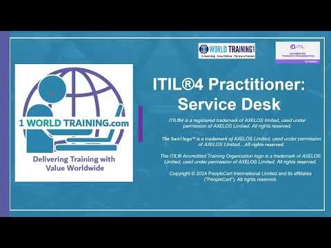 Introduction to Course | ITIL®4 Practitioner: Service Desk| PeopleCert | AXELOS | 1WorldTraining.com