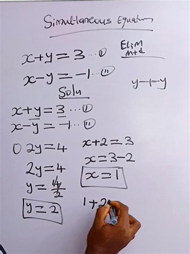 1.1K views · 11 reactions | Find the values of x and y using elimination method #mathematics #classroom | Student Affairs | Facebook