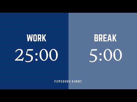 2 Hour Pomodoro Timer 25/5 | Study & Work Deep Focus | Rain Lofi