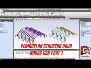 HOW TO MODELLING STEEL STRUCTURE MIDAS GEN | TUTORIAL OF MODELLING STEEL STRUCTURE MIDAS GEN PART 1