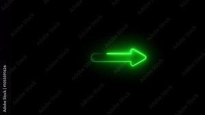 abstract directional arrow icon or swipe right arrow signal animation . right arrow icon animation. right side direction moving arrow.