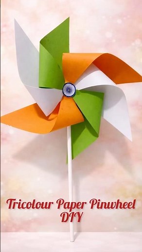 Easy Tricolour Pinwheel DIY | Republic Day and Independence Day Craft #diy #republicday #papercraft