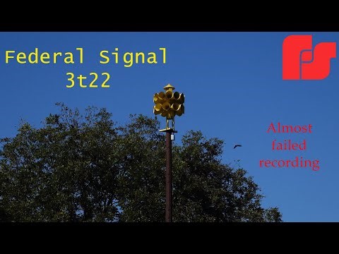 Warsaw, NC, Federal Signal 3T22 (Attack). Almost failed recording. (reupload)