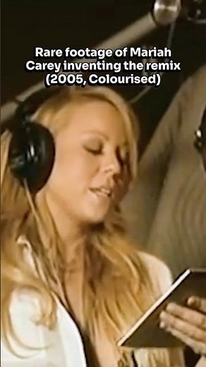 Rare footage of Mariah Carey inventing the "Remix" (2005, Colourised)