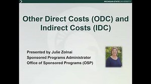 Budgeting - Other Direct and Indirect Costs