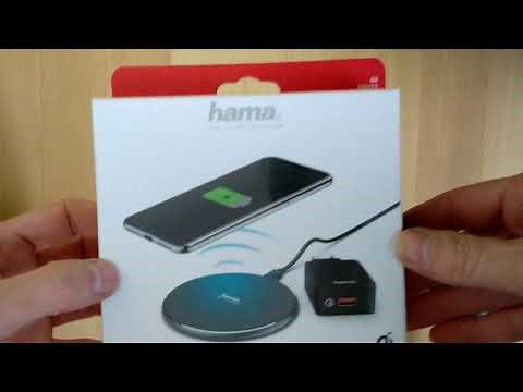 Wireless charger Hama fast 10W unbox and test with samsung
