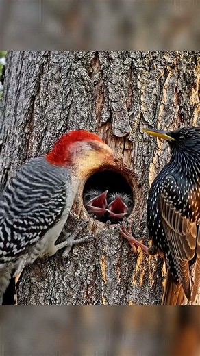 Red-bellied Woodpecker: 60 Seconds From Egg to Survival | Hidden Tree Nest Journey