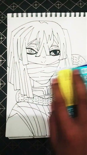 Obanai Iguro Intense Anime Drawing | Demon Slayer Fan Art 🐍🔥| SHORTS| |shorts| #animeart