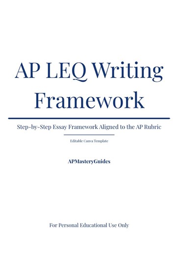 AP LEQ Writing Framework | Editable Canva Essay Planner (digital Download) - Etsy