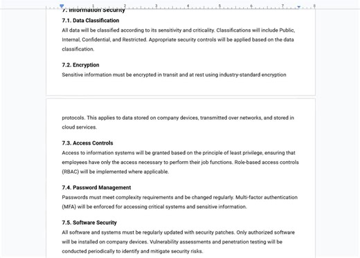 Security Policy Template, Company Security Guidelines, Workplace Security Policy, Information Security Rules, Security Procedures Template - Etsy
