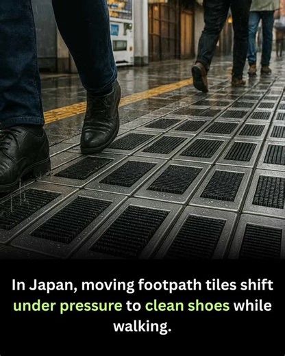 Globlex Code | In Japan, innovation meets everyday utility through the design of moving footpath tiles that clean your shoes as you walk. These special... | Instagram