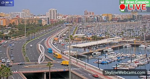 【LIVE】 Live Cam La Luz Port - Las Palmas | SkylineWebcams