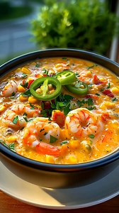 New Orleans Shrimp & Corn Chowder Rich with the spirit of the South, this chowder swirls creamy indulgence with smoky bacon and tender shrimp, wrapped in the golden sweetness of corn. Each spoonful feels like a warm breeze off the Gulf, layered with Cajun spice and comfort. Ingredients: 1 pound large shrimp, peeled and deveined 1 cup sweet corn, fresh or frozen 4 slices turkey bacon, chopped 1/2 cup onion, diced 1/2 cup celery, diced 1/2 cup red bell pepper, diced 2 cloves garlic, minced 2 table
