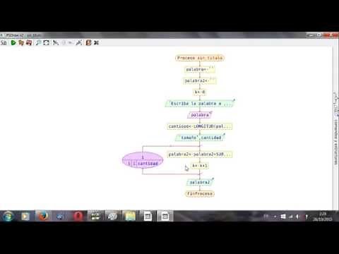 Pseint Invertir una cadena de caracteres