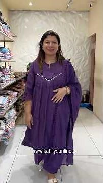 Chanderi Kurti Set with Lace Details